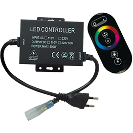 Контроллер Ecola 220V RGB (IP20) 1500W 6,6A для ленты 220V 16x8 IP68 RFB615KSB