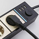 Розеточный блок 4-х местный + 3 USB Werkel W6514944 черный/шампань a051462